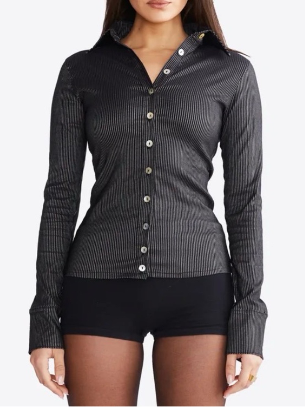Susamusa London Sienna Shirt Pinstripe NWT